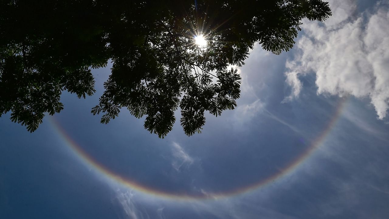 Sun Halo: Bengaluru Witnesses Rare Optical Phenomenon